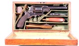 RARE & EXCELLENT CIVIL WAR CASED BEAUMONT-ADAMS MODEL 1856 PERCUSSION 54 (.44)  BORE DOUBLE ACTION REVOLVER CIRCA 1860. - 2 of 21