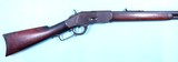 WINCHESTER MODEL 1873 LEVER ACTION .38 W.C.F. (.38-40) CAL. RIFLE CIRCA 1890. - 3 of 14