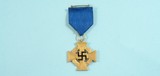 WW2 WWII GERMAN NAZI CIVIL SERVICE GOLD HONOR AWARD MEDAL FOR 40 YEARS OF SERVICE. - 1 of 2