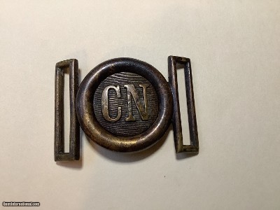 Civil War Original Confederate Navy Two Piece Brass Sword Belt Plate