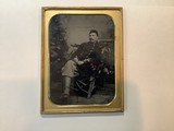 Civil War Large1/2 Plate Tintype of Union Zoave Officer Circa 1863. - 1 of 2