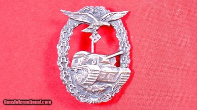 WW2 GERMAN LUFTWAFFE PLEUGER AND VOSS/LUDENSCHEID TANK ASSAULT BADGE.
