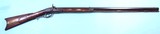 WESTERN VIRGINIA SILVER INLAID TIGER MAPLE PERCUSSION HALF STOCK RIFLE CIRCA 1840-50.