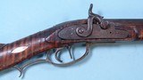 WESTERN VIRGINIA SILVER INLAID TIGER MAPLE PERCUSSION HALF STOCK RIFLE CIRCA 1840-50. - 3 of 10