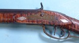 WESTERN VIRGINIA SILVER INLAID TIGER MAPLE PERCUSSION HALF STOCK RIFLE CIRCA 1840-50. - 4 of 10