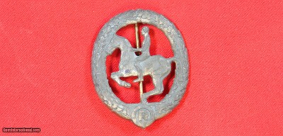 WW2 WWII NAZI GERMAN STEINHAUR & LUCK HORSE RIDER BADGE