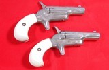 CASED PAIR OF COLT 4th MODEL LORD & LADY STYLE (LATER NAMED) .22 SHORT SINGLE SHOT DERRINGER OR DERINGER PISTOLS, CIRCA 1960-63. - 3 of 4