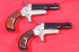 CASED PAIR OF COLT 4th MODEL LORD & LADY STYLE (LATER NAMED) .22 SHORT SINGLE SHOT DERRINGER OR DERINGER PISTOLS, CIRCA 1959-63. - 3 of 4