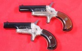 CASED PAIR OF COLT 4th MODEL LORD & LADY STYLE (LATER NAMED) .22 SHORT SINGLE SHOT DERRINGER OR DERINGER PISTOLS, CIRCA 1959-63. - 2 of 4