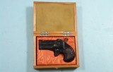 CASED GERMAN COPY OF FAMOUS REMINGTON OVER AND UNDER DERRINGER DERINGER RECK 