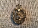 WW2 German Tank Assault Badge. - 1 of 2