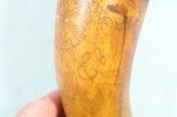 FINE 18TH CENTURY ENGRAVED AND TACKED PENNSYLVANIA POWDERHORN OR POWDER HORN. - 12 of 13