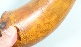 FINE 18TH CENTURY ENGRAVED AND TACKED PENNSYLVANIA POWDERHORN OR POWDER HORN. - 13 of 13