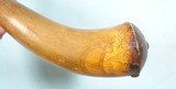 FINE 18TH CENTURY ENGRAVED AND TACKED PENNSYLVANIA POWDERHORN OR POWDER HORN. - 3 of 13