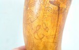 FINE 18TH CENTURY ENGRAVED AND TACKED PENNSYLVANIA POWDERHORN OR POWDER HORN. - 11 of 13