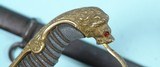 PRE- WW2 WWII RARE THIRD REICH OFFICER’S ARMISTICE LION HEAD DRESS SWORD AND SCABBARD BY PAUL WEYERSBERG & CO. SOLINGEN. - 8 of 10