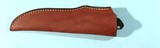 BARK RIVER MONTANA GUIDE 4” BLACK CANVAS MICARTA / MOSAIC PIN SKINNING KNIFE W/LEATHER SHEATH NEW IN ORIG BOX CA. 1990’S. - 4 of 5