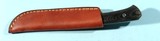 29334- BARK RIVER WOODLAND SPECIAL 3 1/4” BLACK CANVAS MICARTA USA MADE SKINNING KNIFE W/LEATHER SHEATH IN ORIG. BOX CA. 1990’S. - 4 of 5