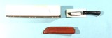 29334- BARK RIVER WOODLAND SPECIAL 3 1/4” BLACK CANVAS MICARTA USA MADE SKINNING KNIFE W/LEATHER SHEATH IN ORIG. BOX CA. 1990’S.