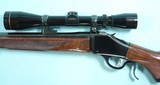 1978 BROWNING B78 B-78 OR MODEL 78 7MM MAG FALLING BLOCK LOW-WALL RIFLE W/ LEUPOLD SCOPE. - 3 of 8