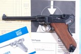 INTERARMS MAUSER EAGLE LUGER 6” SEMI-AUTO 9MM CAL. PISTOL CA. 1970’S W/2 MAGS., TAKEDOWN TOOL AND PAPERS. - 2 of 9