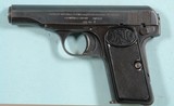 EXCELLENT ORIGINAL CONDITION WWII WW2 FN BROWNING MODEL 1910 .32ACP (7.65) POCKET PISTOL, CIRCA EARLY 1930'S. - 1 of 8