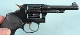 SMITH & WESSON REGULATION POLICE .38 S&W CAL. 4” REVOLVER W/ AUDLEY HOLSTER CA. 1930’S. - 3 of 9