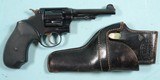 SMITH & WESSON REGULATION POLICE .38 S&W CAL. 4” REVOLVER W/ AUDLEY HOLSTER CA. 1930’S. - 1 of 9