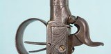 CIVIL WAR ERA LIEGE PERCUSSION 45 CAL. BOXLOCK DOUBLE TURN BARREL POCKET PISTOL CIRCA 1860. - 10 of 10