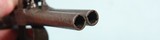 CIVIL WAR ERA LIEGE PERCUSSION 45 CAL. BOXLOCK DOUBLE TURN BARREL POCKET PISTOL CIRCA 1860. - 9 of 10