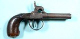 CIVIL WAR ERA LIEGE PERCUSSION 45 CAL. BOXLOCK DOUBLE TURN BARREL POCKET PISTOL CIRCA 1860. - 1 of 10