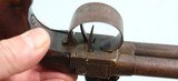 CIVIL WAR ERA LIEGE PERCUSSION 45 CAL. BOXLOCK DOUBLE TURN BARREL POCKET PISTOL CIRCA 1860. - 7 of 10