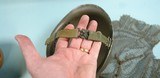 WW2 WWII U.S. M1 M-1 HELMET W/ LINER AND NETTING. - 7 of 15