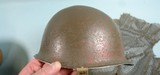 WW2 WWII U.S. M1 M-1 HELMET W/ LINER AND NETTING. - 5 of 15