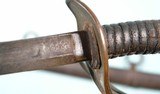 CIVIL WAR AMES U.S. MODEL 1860 WRIST BREAKER CAVALRY SABER WITH RARE 1861 DATE W/SCABBARD. - 5 of 11