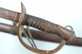 CIVIL WAR AMES U.S. MODEL 1860 WRIST BREAKER CAVALRY SABER WITH RARE 1861 DATE W/SCABBARD. - 4 of 11