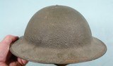 WW1 WWI U.S. MODEL 1917 AEF DOUGHBOY 80TH INFANTRY HELMET W/ORIG. LINER. O - 3 of 8