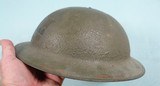 WW1 WWI U.S. MODEL 1917 AEF DOUGHBOY 80TH INFANTRY HELMET W/ORIG. LINER. O - 2 of 8