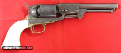 ENGRAVED ORIGINAL COLT 3RD MODEL .44 CAL. PERCUSSION DRAGOON REVOLVER CA. 1851.