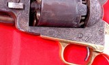 ENGRAVED ORIGINAL COLT 3RD MODEL .44 CAL. PERCUSSION DRAGOON REVOLVER CA. 1851. - 4 of 15