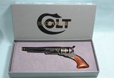 RARE COLT BLACK POWDER 2ND GENERATION ENGRAVED & GOLD BANDED NO. 5 TEXAS PATERSON REVOLVER NEW IN ORIG. FACTORY BOX. - 1 of 11