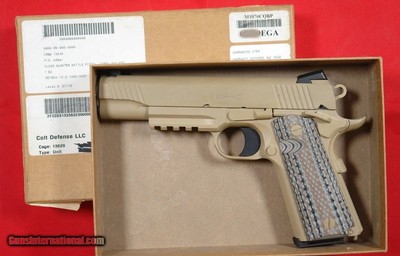 COLT M45A1 U.S. MARINE CORPS USMC CONTRACT .45 ACP CLOSE COMBAT BATTLE 1911 STYLE PISTOL IN ORIG. BOX CA. 2012