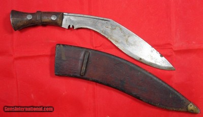 WW2 WWII BRITISH INDIAN ARMY GURKHA MARK IIIKUKRI AND SCABBARD.