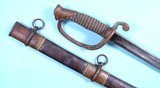 CIVIL WAR AMES U.S. MODEL 1850 FOOT OFFICER’S SWORD AND SCABBARD CIRCA 1855-60. - 2 of 14