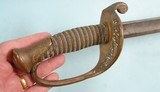 CIVIL WAR AMES U.S. MODEL 1850 FOOT OFFICER’S SWORD AND SCABBARD CIRCA 1855-60. - 8 of 14