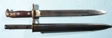 EARLY SPRINGFIELD KRAG U.S. MODEL 1892 BAYONET DATED 1898 W/ SCABBARD.
