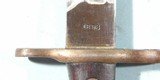 EARLY SPRINGFIELD KRAG U.S. MODEL 1892 BAYONET DATED 1898 W/ SCABBARD. - 3 of 5