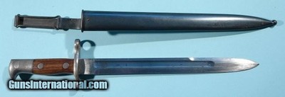 U.S. KRAG JORGENSEN MODEL 1892 BAYONET & SCAB FOR 1892, 1894, 1896 AND 1898 KRAG RIFLE.