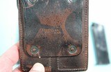31947- U.S. 1950 OFFICERS LEATHER MODEL 1911A1 1911-A1 DOUBLE MAGAZINE POUCH WITH TWO MAGAZINES. - 4 of 6