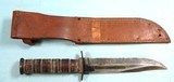 32656-WW2 WWI U.S. MARINE CORPS USMC CAMILLUS K-BAR KBAR FIGHTING KNIFE AND SCABBARD. - 2 of 10